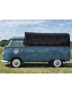Heavy Duty Waterproof Black Cotton Pick Up Canvas Cover for VW T2 Split Single Cab 2