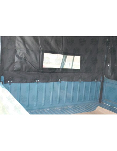 Heavy Duty Waterproof Black Cotton Pick Up Canvas Cover Flush to Cabin Height for Split Crew/Double Cab