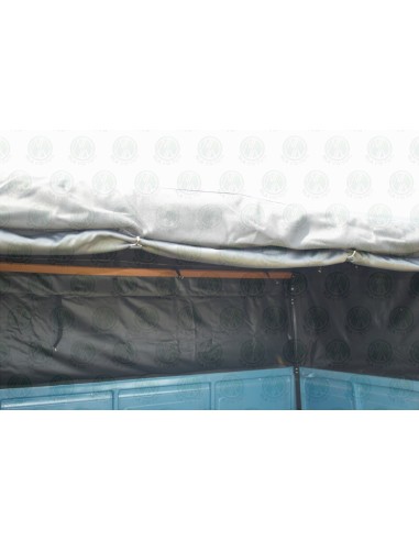 Heavy Duty Waterproof Black Cotton Pick Up Canvas Cover Flush to Cabin Height for Bay Window Single Cab