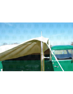 Heavy Duty Waterproof Black Cotton Side Sun Canopy fits Original Pick Up Canvas on VW T2 Bay Single Cab 2