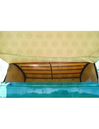 Heavy Duty Waterproof Black Cotton Side Sun Canopy fits Original Pick Up Canvas on VW T2 Splits Single Cab