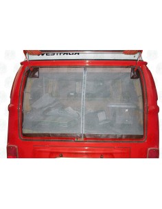 Tailgate Mosquitto Net with with Middle Zip, Brown Leather Trim