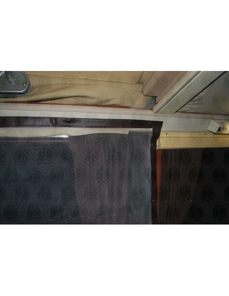 VW T25 LHD Sliding Door Mosquito Net with Middle Zip in Grey