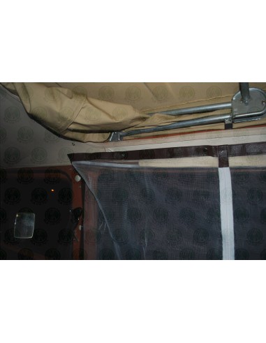VW T25 LHD Sliding Door Mosquito Net with Middle Zip in Grey