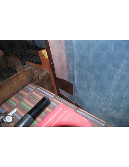 VW T25 LHD Sliding Door Mosquito Net with Middle Zip in Grey