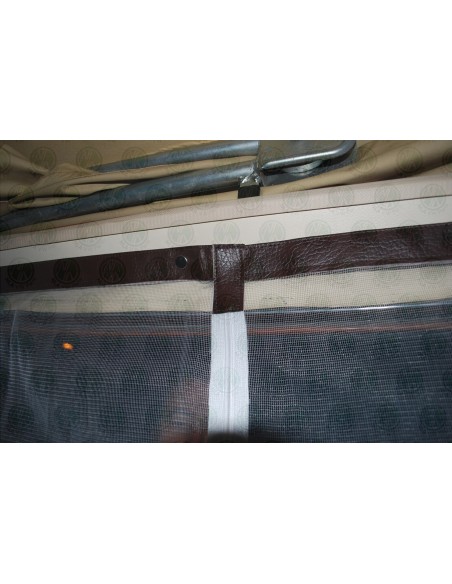 VW T25 LHD Sliding Door Mosquito Net with Middle Zip in Grey