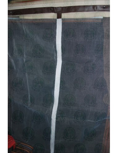 VW T25 LHD Sliding Door Mosquito Net with Middle Zip in Grey