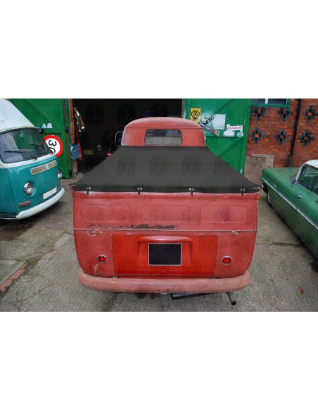 Black Canvas Tonneau Cover for Single Cab Split Pick Up