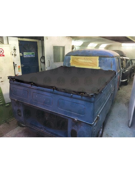 Black Canvas Tonneau Cover for Crew/Double Cab Split Pick Up