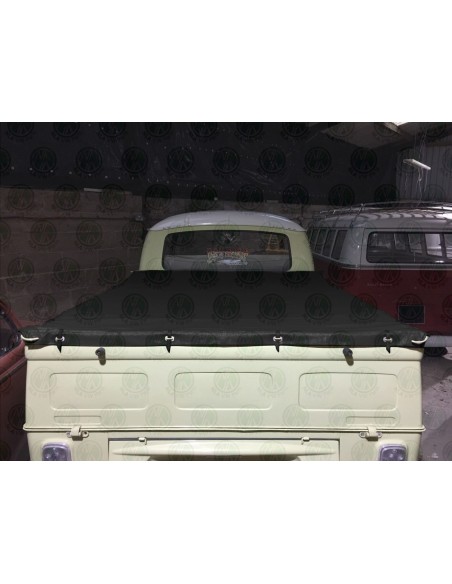 Black Canvas Tonneau Cover for Bay Window Crew/Double Cab Pick Up