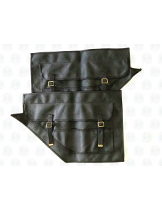Land Rover Series 2, 2a & 3 Second Roll Cab Door Pockets Black (Pair) 2