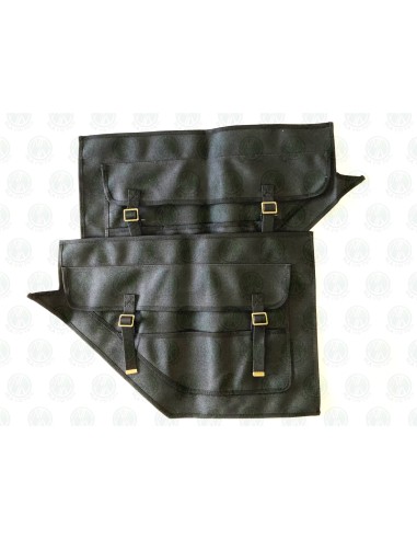 Land Rover Series 2, 2a & 3 Second Roll Cab Door Pockets Black (Pair)