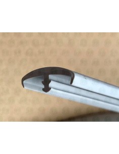 Rubber Edging Trim Silver T-Profile with Shoulder (per metre) 2
