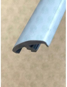 Rubber Edging Trim Silver T-Profile with Shoulder (100m Roll)