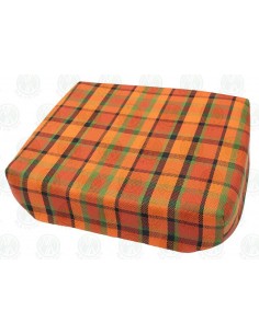 Orange Plaid Stool Cover for Westfalia Late Bay Buddy Seat 2