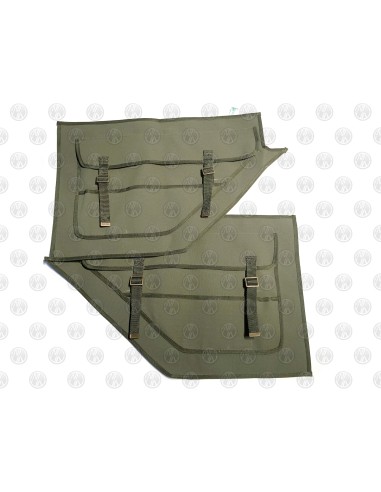 Land Rover Series 2, 2a & 3 Second Roll Cab Door Pockets Khaki Green (Pair)