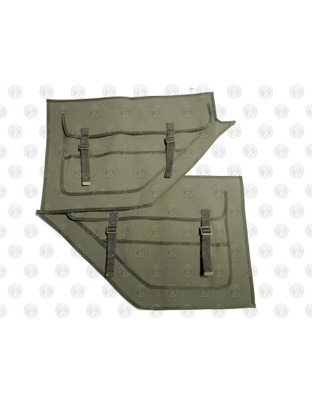 Land Rover Series 2, 2a & 3 Second Roll Cab Door Pockets Khaki Green (Pair)