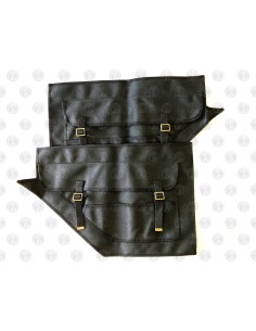 Land Rover Series 2, 2a & 3 Second Roll Cab Door Pockets Black (Pair) 2