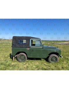 Land Rover Series 2, 2a & 3  88" Black Canvas (3 PVC Windows)
