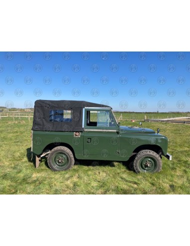 Land Rover Series 2, 2a & 3  88" Black Canvas (3 PVC Windows)