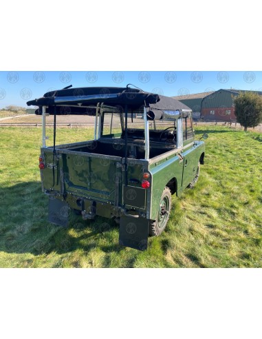 Land Rover Series 2, 2a & 3  88" Black Canvas (3 PVC Windows)