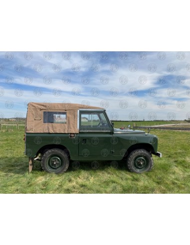 Land Rover Series 2, 2a & 3 88" Sand Canvas (3 PVC Windows)