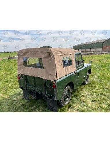 Land Rover Series 2, 2a & 3 88" Sand Canvas (3 PVC Windows)