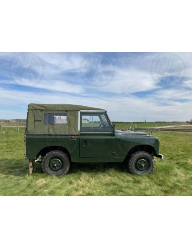 Land Rover Series 2, 2a & 3 88" Khaki Green Canvas (3 PVC Windows)