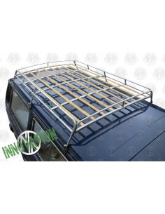 1.8m VW T25 Silver Powder Coated Steel Roof Rack with Solid Beech Slats