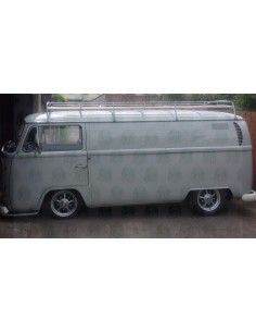 Top quality low profile 3.1m silver powder coated steel Roof Rack for VW T2 Bay with Solid Beech Slats