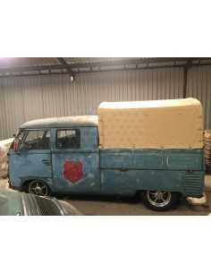 Heavy Duty waterproof cotton Canvas fits original Steel Hoops for loading bed on VW T2 Splits Crew /Double cab 50-67