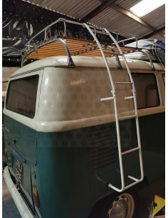 Westfalia White Powder Coated Steel Folding Ladder