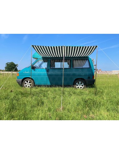 Campervan Caravan Awning Sun Canopy Black & White 2.6 x 2m