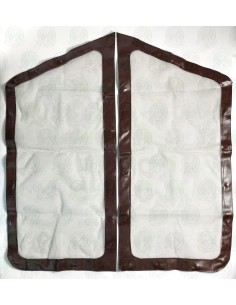 Magnetic Mosquito Nets (Pair) for VW T2 Bay Cab Window in Brown 2