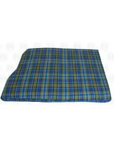Westfalia Blue Plaid Engine Foam Cover Full Width with Spare Wheel 1974-1979