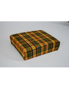 Yellow Plaid Stool Cover for Westfalia Late Bay Buddy Seat